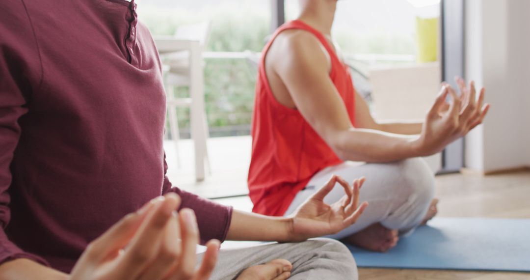 Diverse Men Practicing Meditation at Home - Free Images, Stock Photos and Pictures on Pikwizard.com