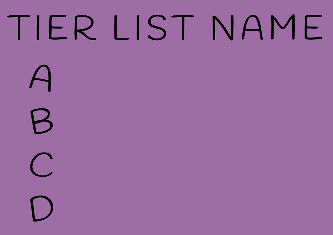 Simple Tier List Template with Bold Text Ranking System - Download Free Stock Templates Pikwizard.com