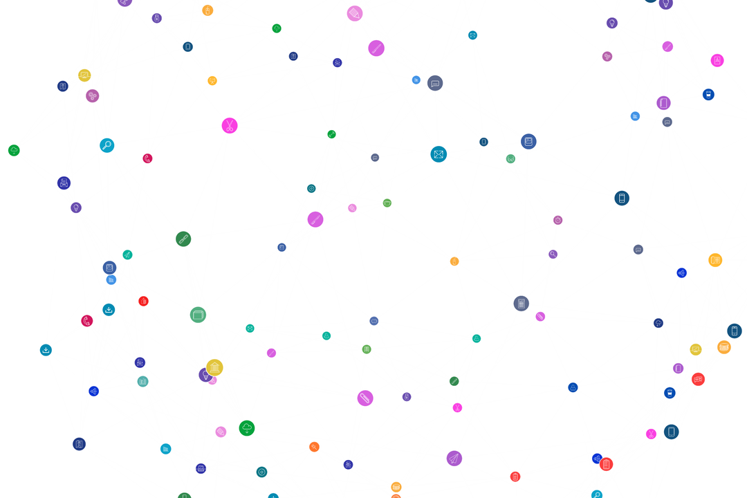 Transparent Network Web with Colorful Dots on White Background - Download Free Stock Images Pikwizard.com