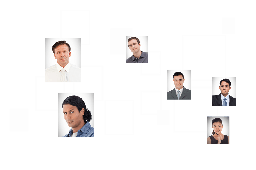 Transparent Business Professional Portraits Linked Network