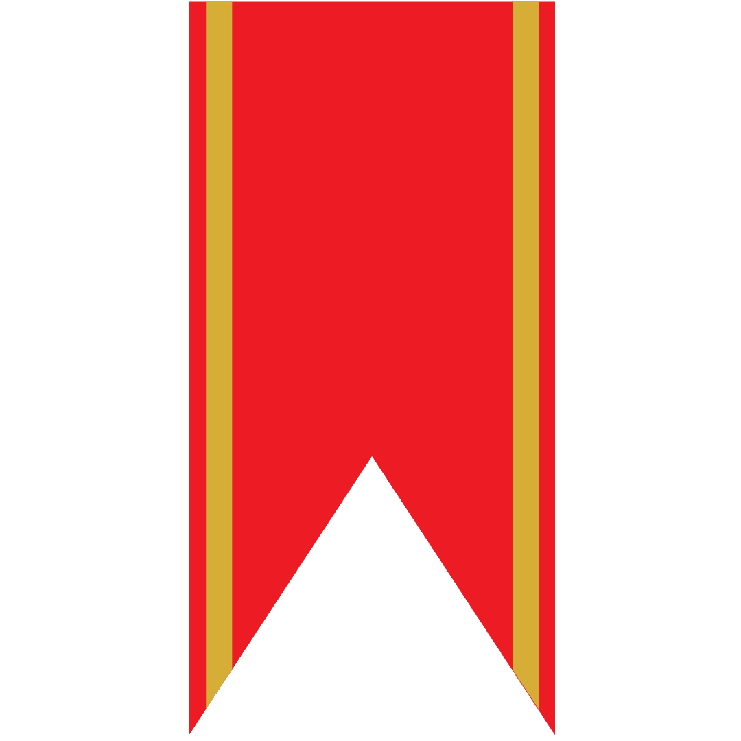 Red Satin Ribbon Banner with Free Text Space on Transparent Background