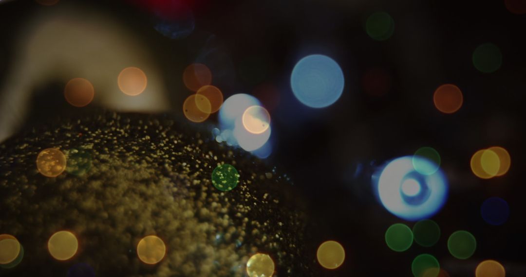 Blurred Abstract Background with Holiday Lights Bokeh