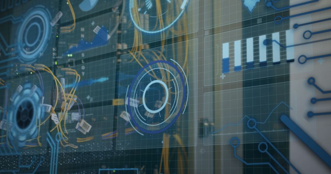 Futuristic Digital Interface with Datastuctures