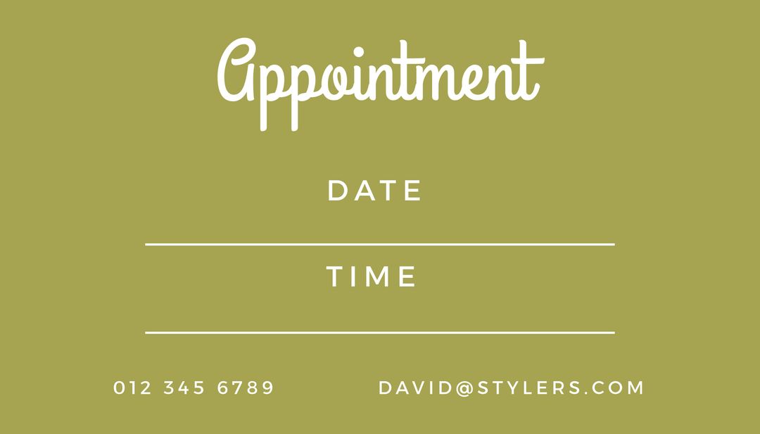 Composition of appointment text with copy space on green background - Download Free Stock Templates Pikwizard.com