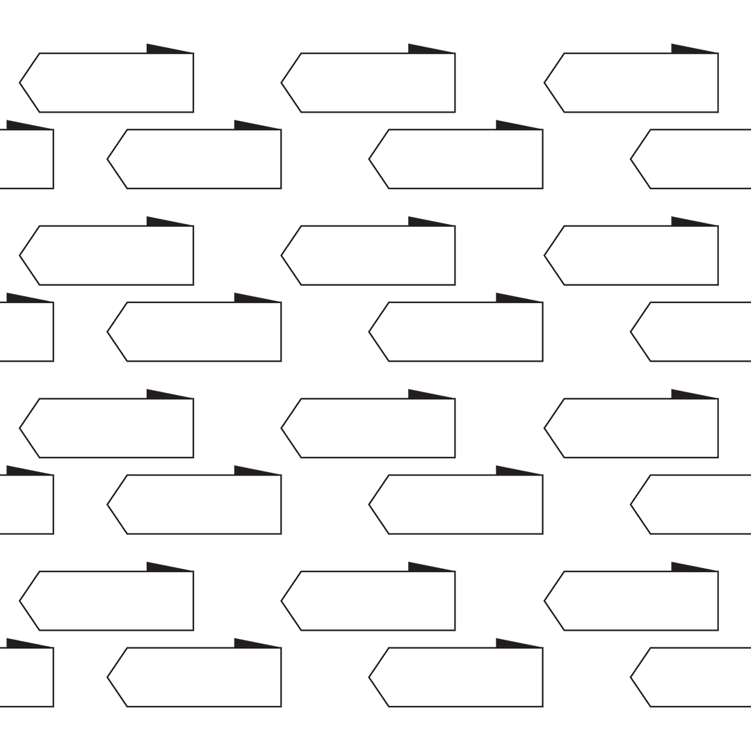 Repeated Ribbon Banners Design on Transparent Background