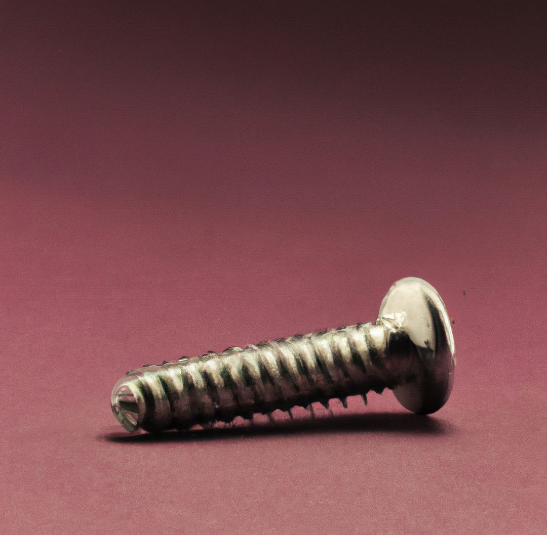 Image of close up of metal screw with copy space on red background - Free Images, Stock Photos and Pictures on Pikwizard.com