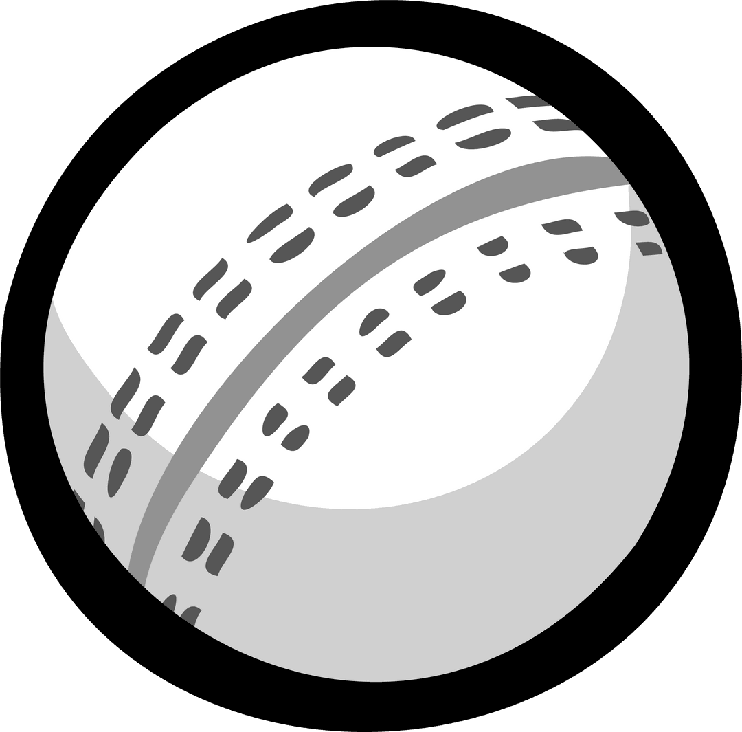 Transparent Background Gray Cricket Ball Illustration