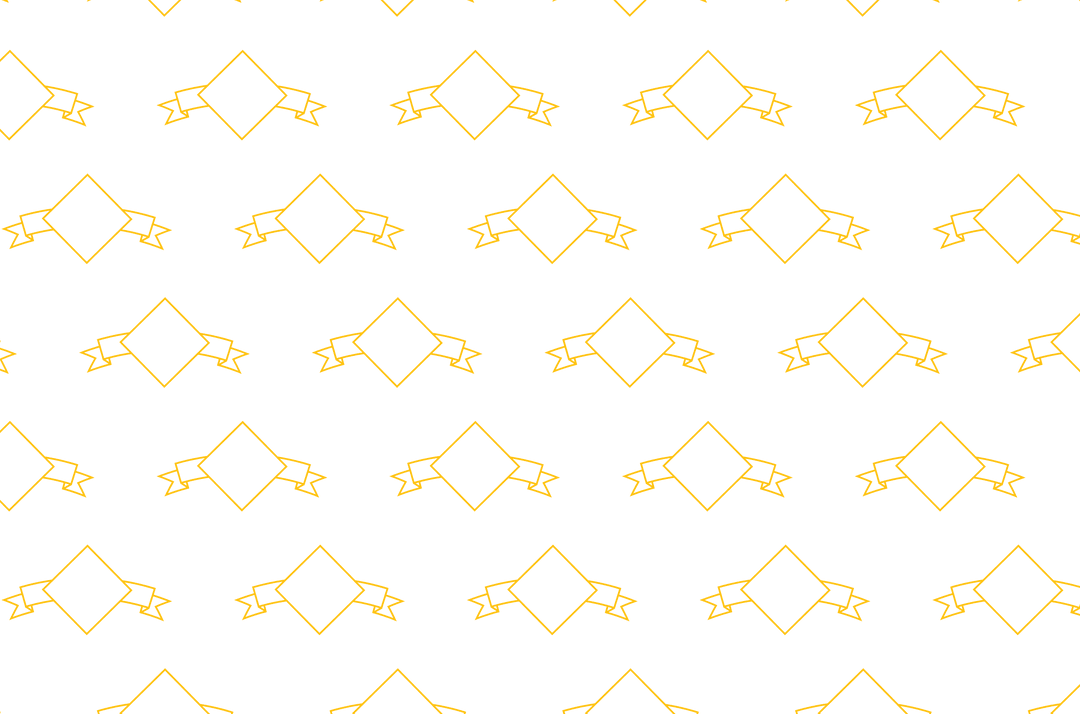 Seamless Pattern of Yellow Badges on Transparent Background