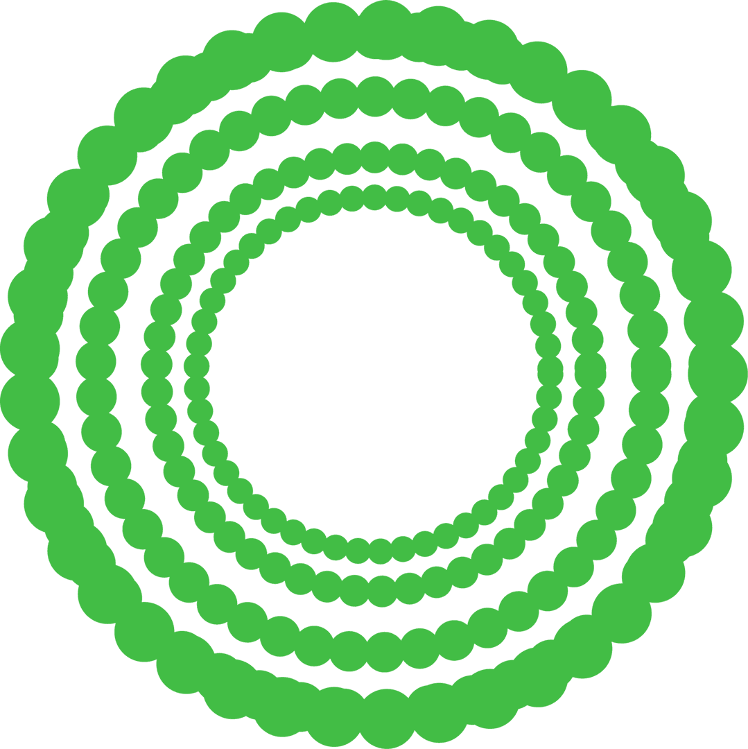 Abstract Green Circles on Transparent Background Illustration