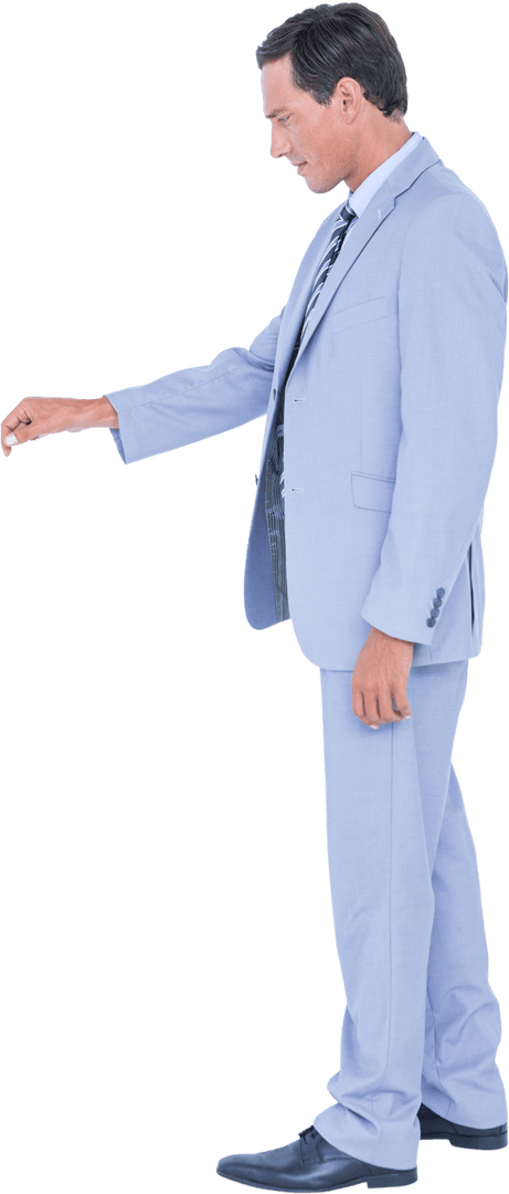 Businessman Touching Transparent Technology Close-Up