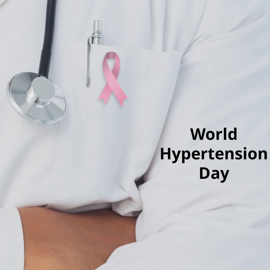 World Hypertension Day Card with Doctor Emphasizing Awareness