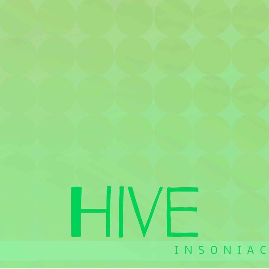 Abstract Green Pattern with Hive Insomniac Text Design - Download Free Stock Templates Pikwizard.com