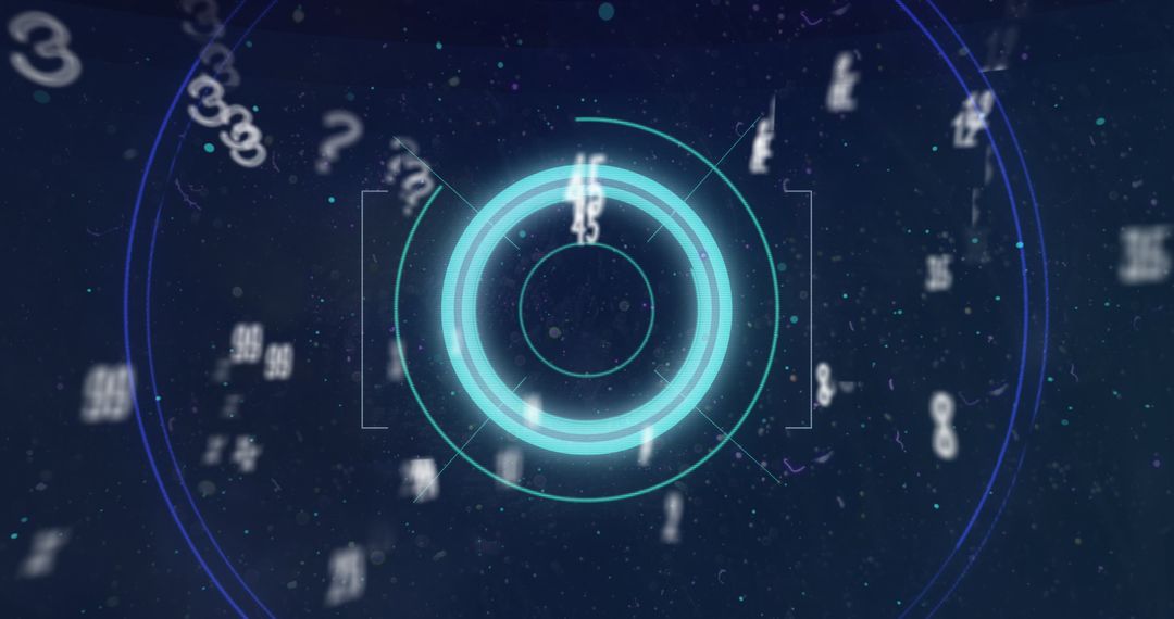 Futuristic Technology HUD Interface with Scanning Radar