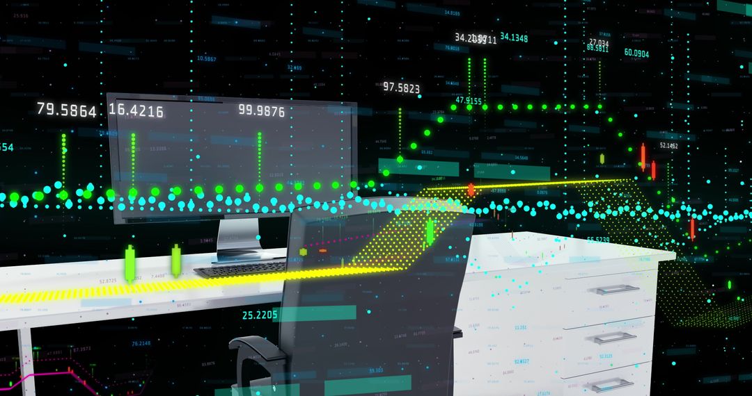 Digital Office with Virtual Financial Charts