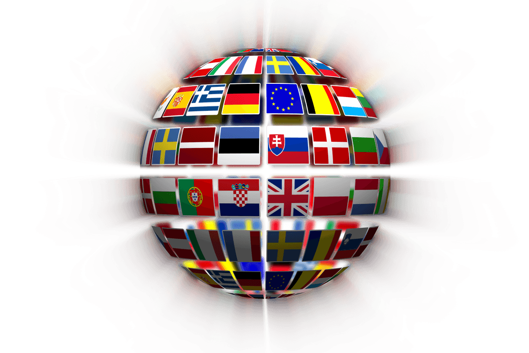 Digital Transparent Globe of International Flags Representing Global Unity - Download Free Stock Images Pikwizard.com