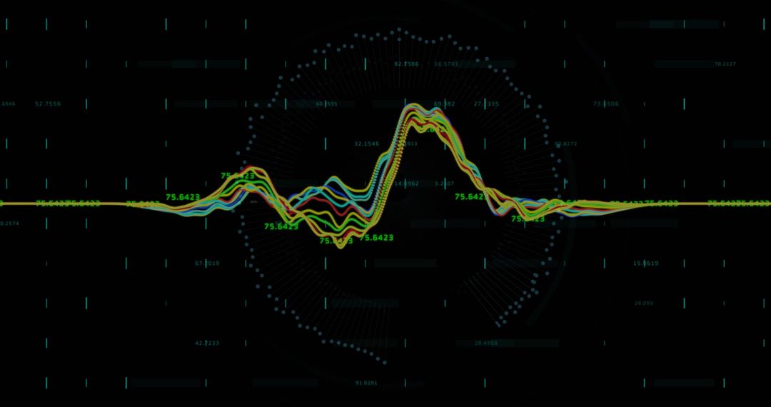 Cyber security with data wave and digital padlock scanner