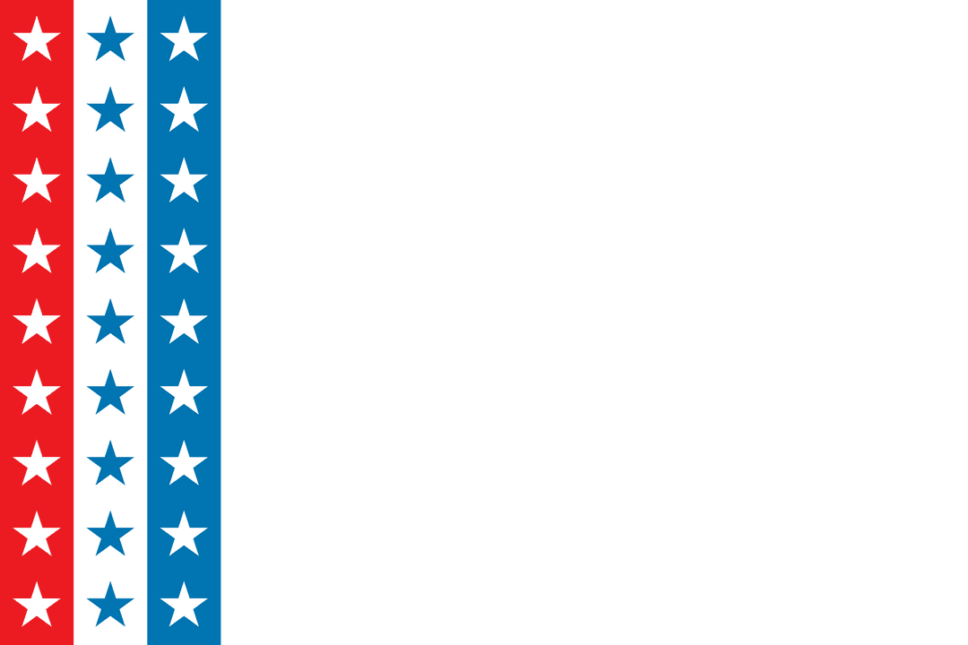 Transparent Patriotic Stars and Stripes Border with Space