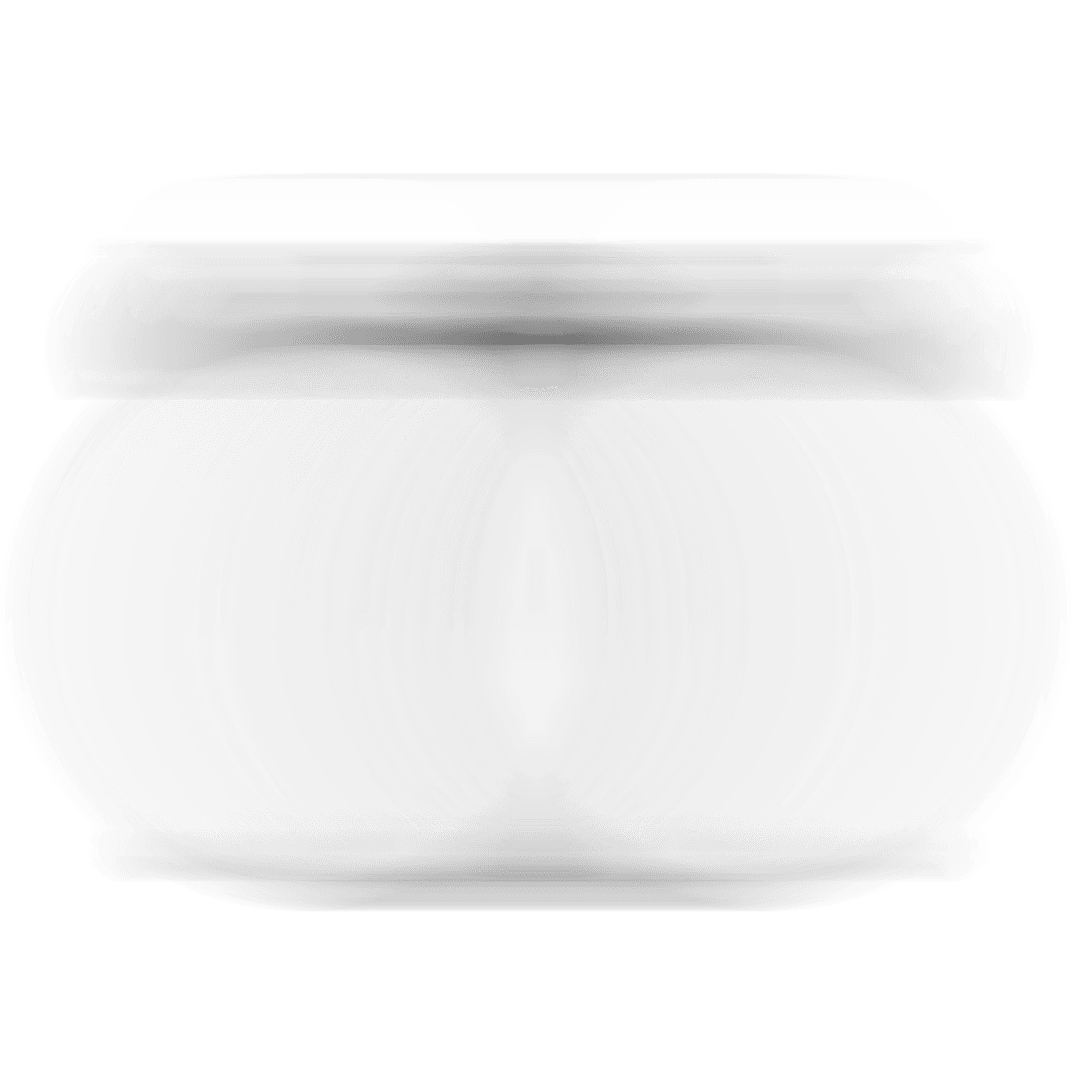 Transparent Glass Jar with Lid Mockup on White