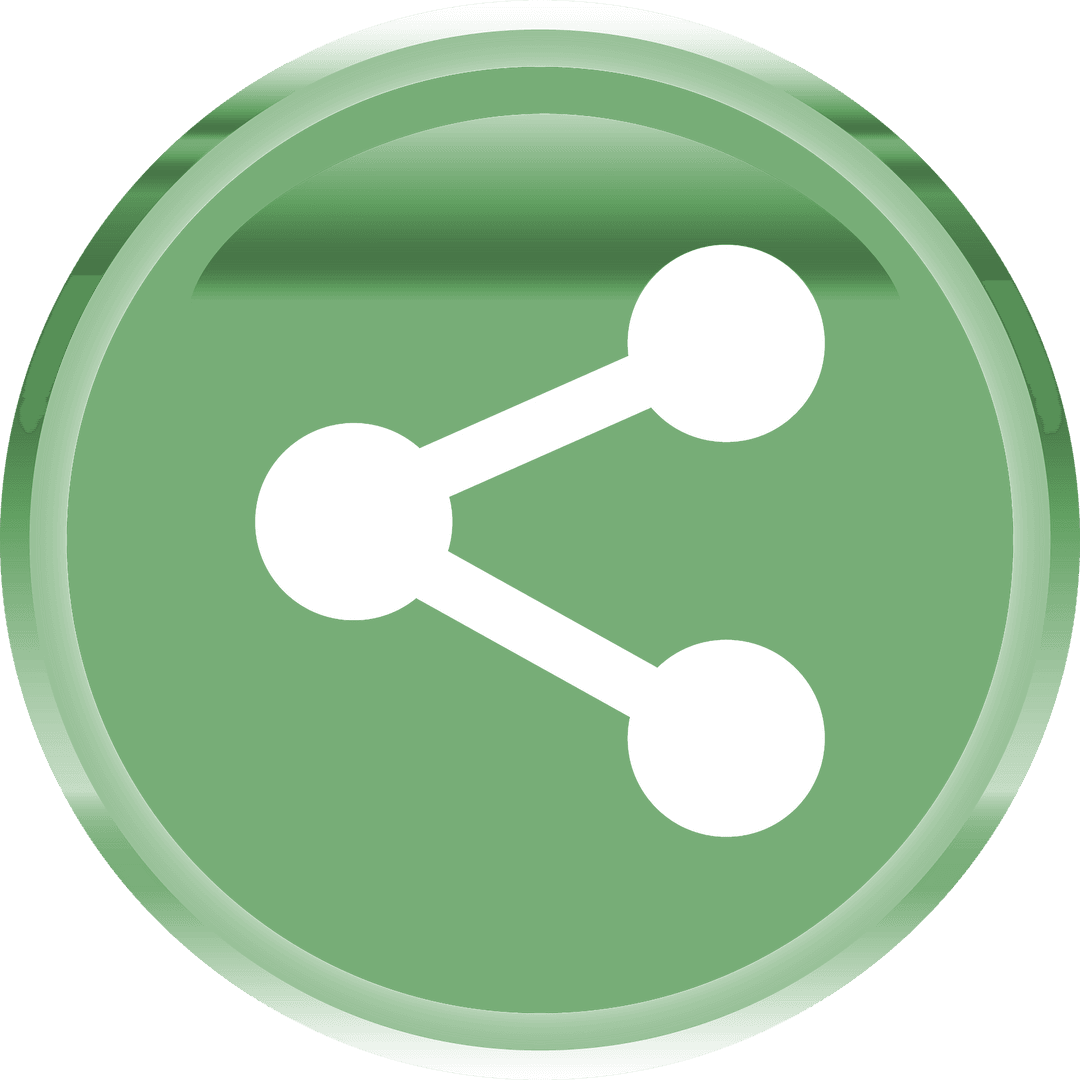 Transparent Green Network Icon Digital Communication Symbol