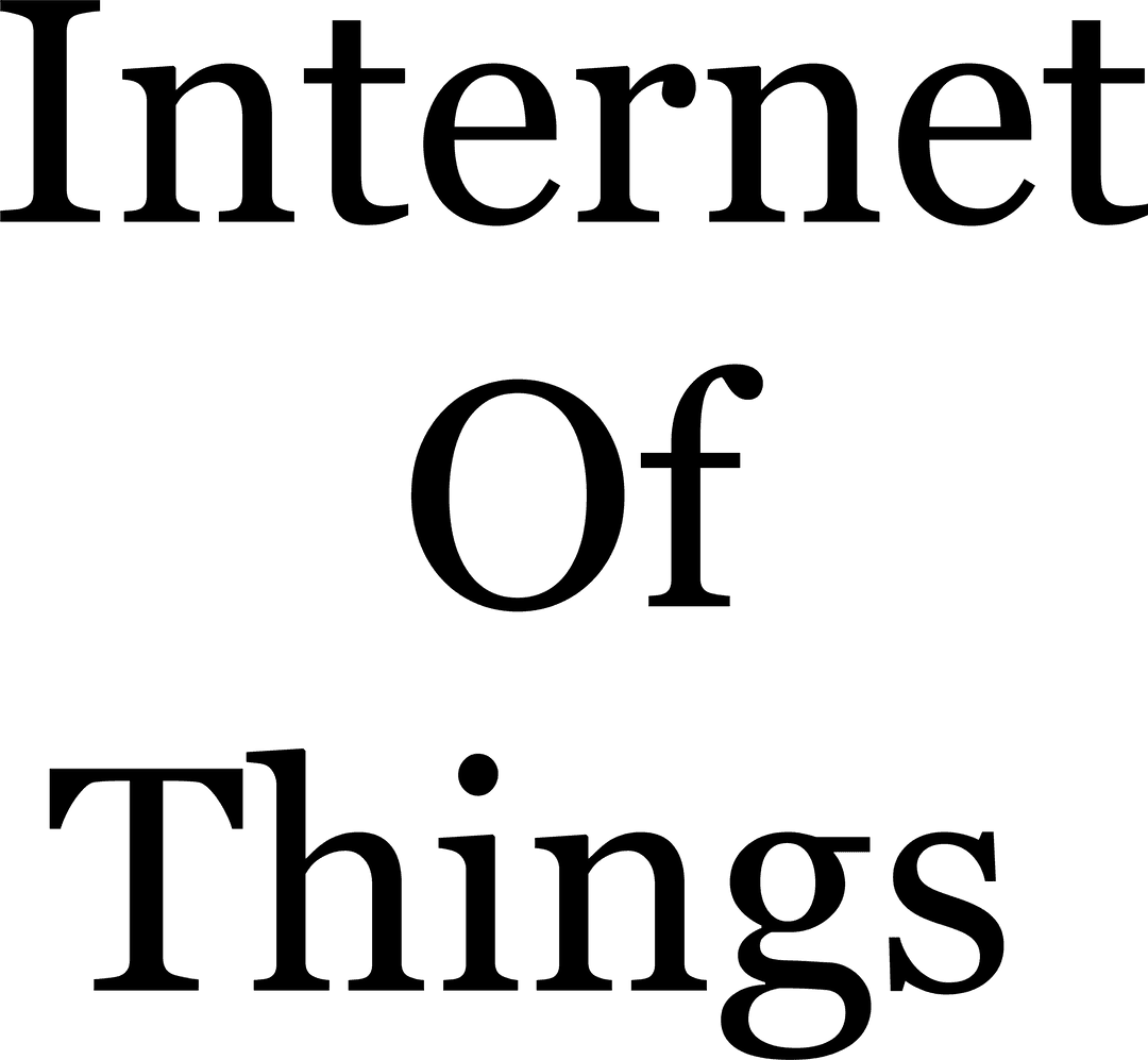 Transparent Internet of Things Concept in Black Typography