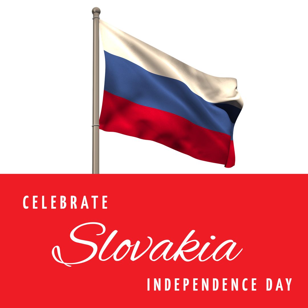 Celebrate Slovakia Independence Day Flag with Copy Space