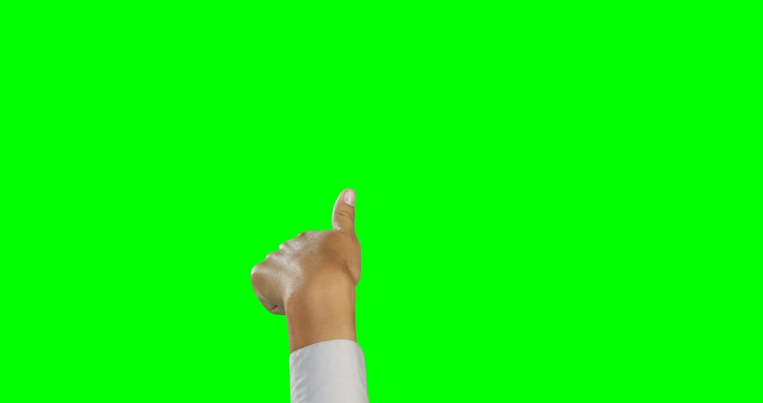 Hand Giving Thumbs Up Gesture on Green Screen Background - Free Images, Stock Photos and Pictures on Pikwizard.com