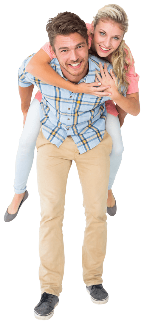 Cheerful Couple With Playful Foot Transparent Joyful Pose