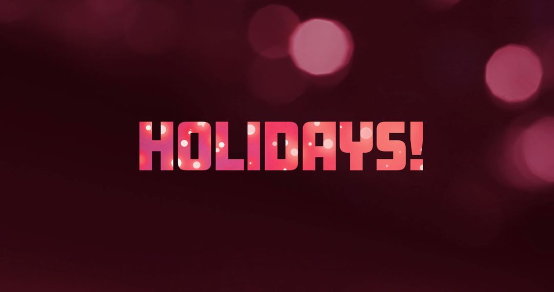 Festive Holidays Text with Sparkling Lights