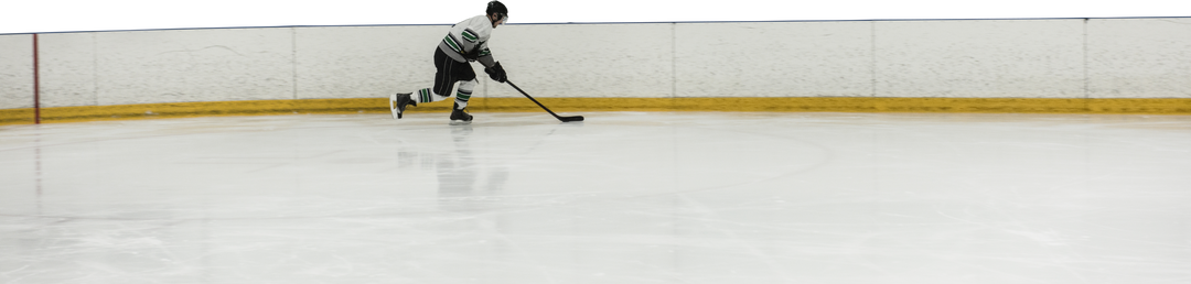 Male Hockey Player on Ice Rink Transparent Background, Isolated Sport Concept - Download Free Stock Images Pikwizard.com