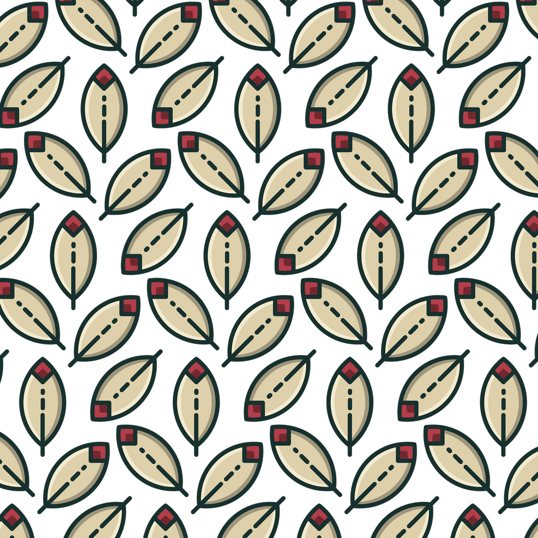 Colorful Tribal-Inspired Pattern on Transparent Background
