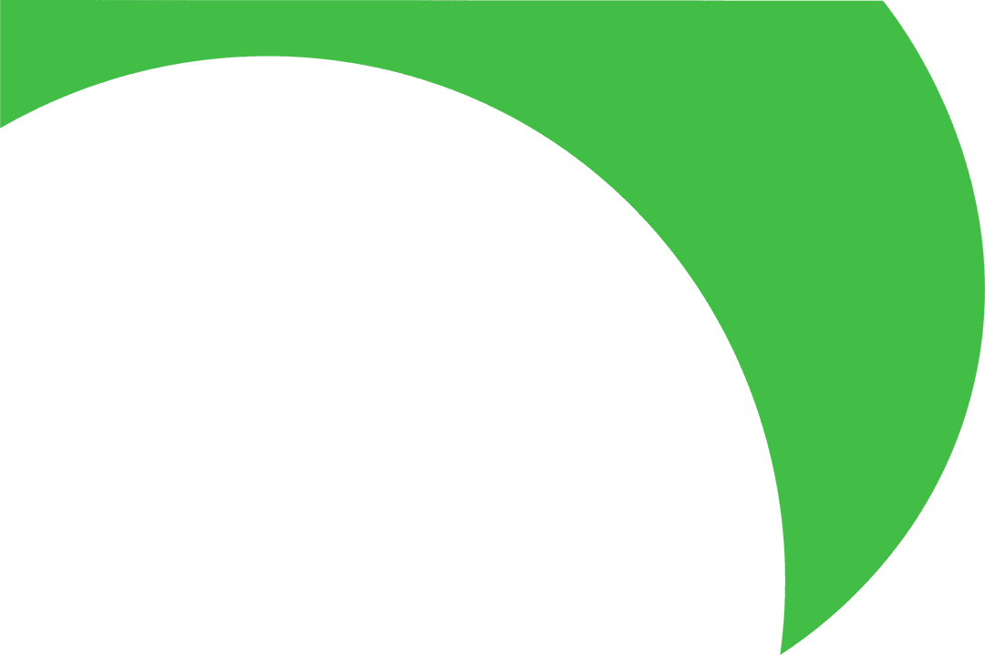 Geometric Green Arc on Transparent Background