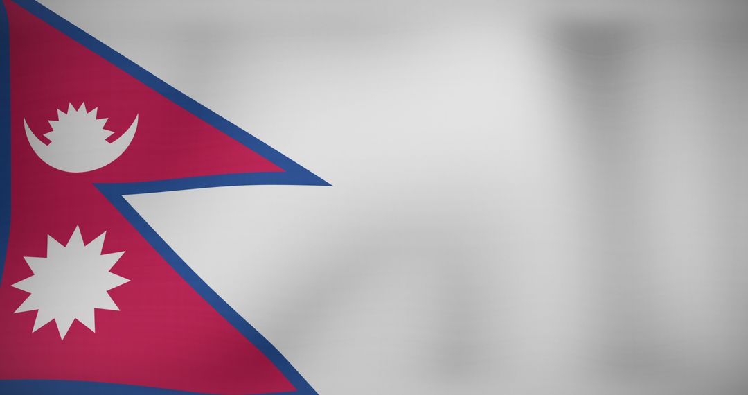 Waving Flag of Nepal with Dynamic Motion