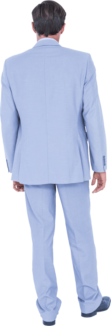 Transparent Background Full Length View of Professional in Light Suit Walking