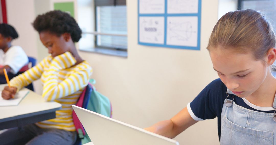 Students Focused on Classroom Assignments with Innovative Tools