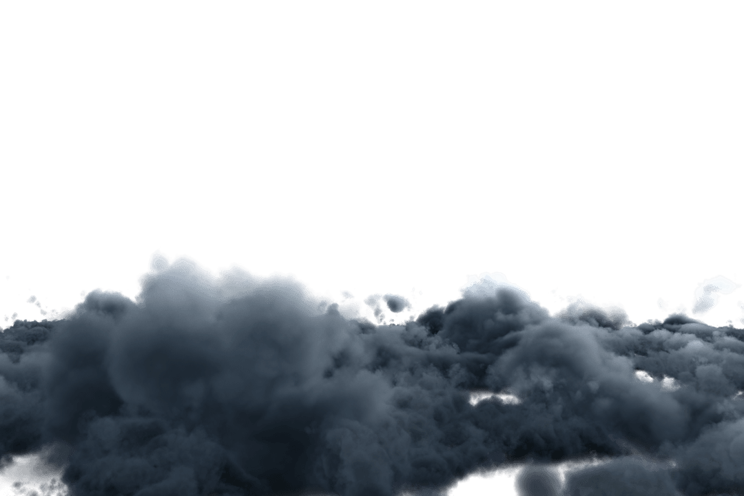 Dramatic Dark Storm Clouds Background on Transparent Overlay