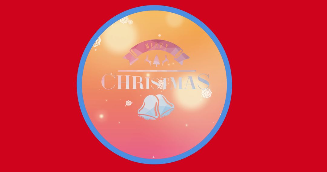 Elegant Merry Christmas Text on Festive Red Background