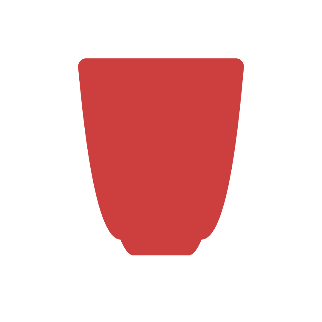 Red Vase Illustration with Copy Space on Transparent Background