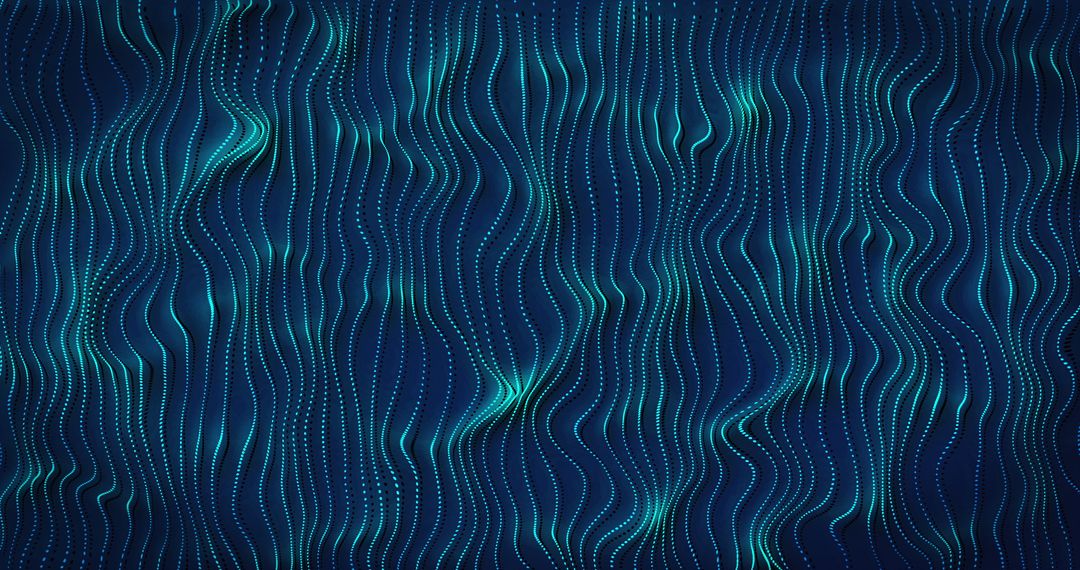 Flowing Neon Light Lines on Dark Background