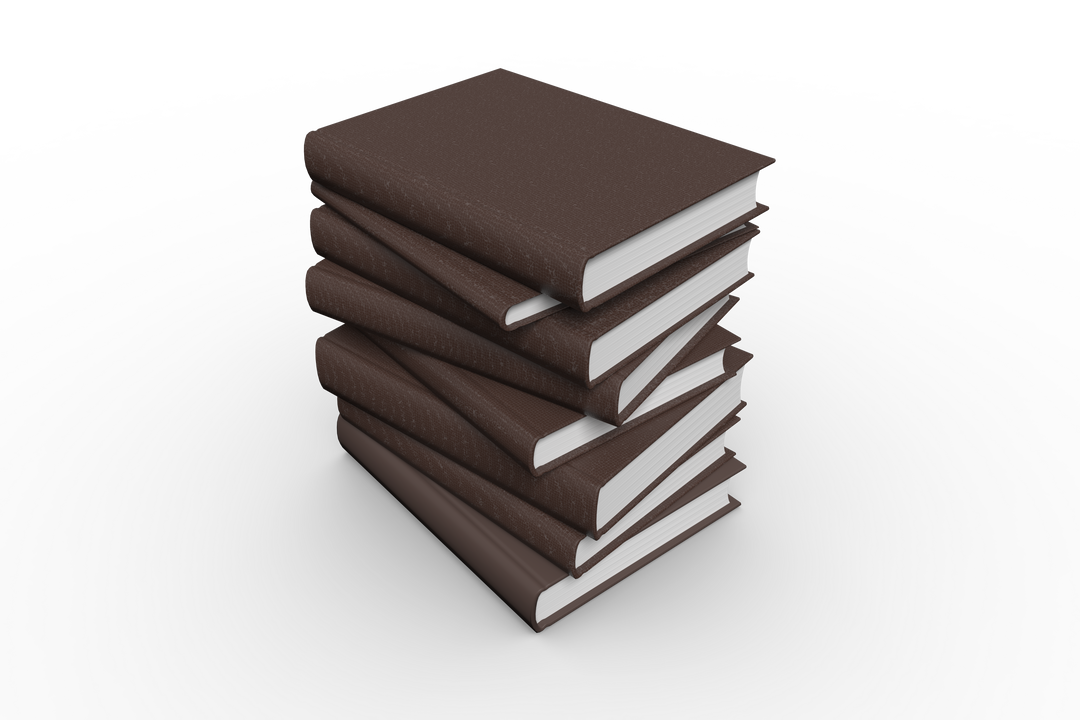 Stack of Brown Books on Transparent Background Creating Modern Geometric Pattern - Download Free Stock Images Pikwizard.com