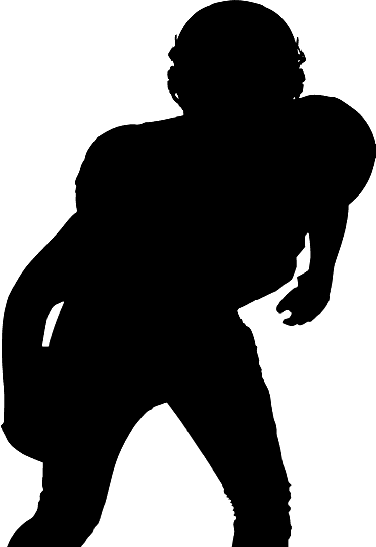 Transparent Silhouette of Rugby Player during Action