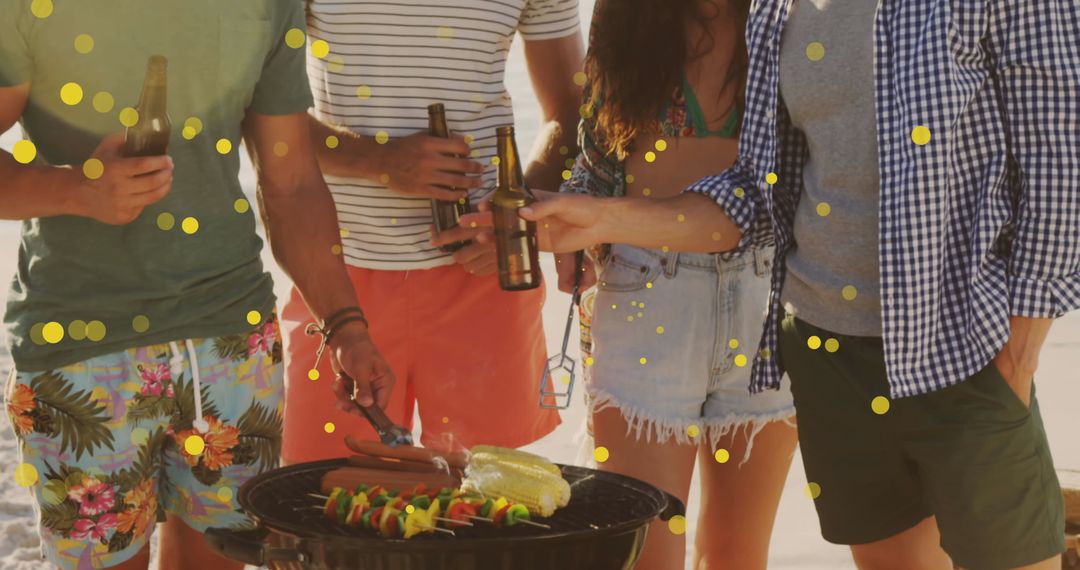 Beach Barbecue Celebration with Friends