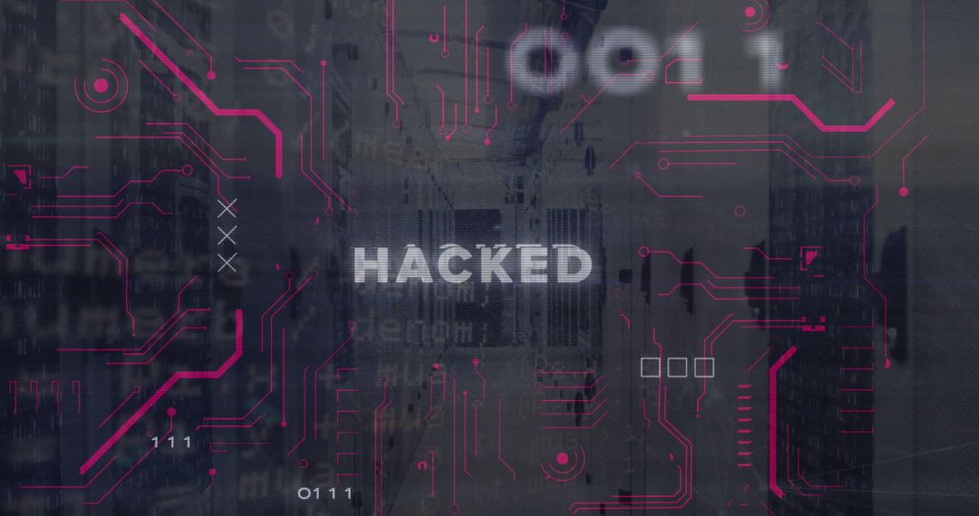 Hacked Text with Digital Circuit Design in Data Center - Free Images, Stock Photos and Pictures on Pikwizard.com