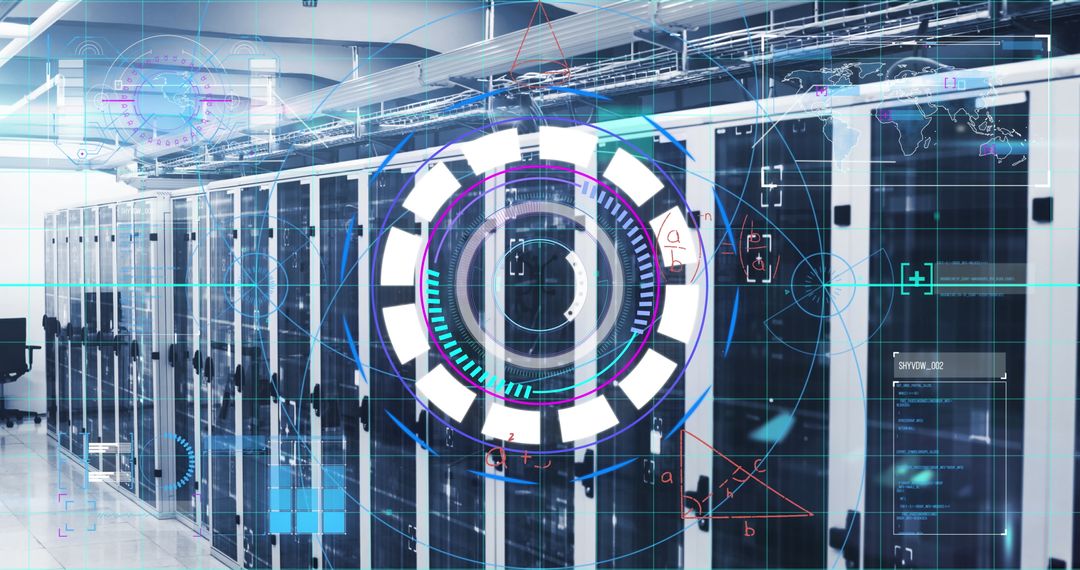 Futuristic Digital Interface and Data Servers