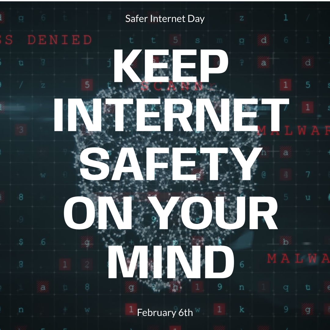 Safer Internet Day Cybersecurity Awareness Digital Lock Design