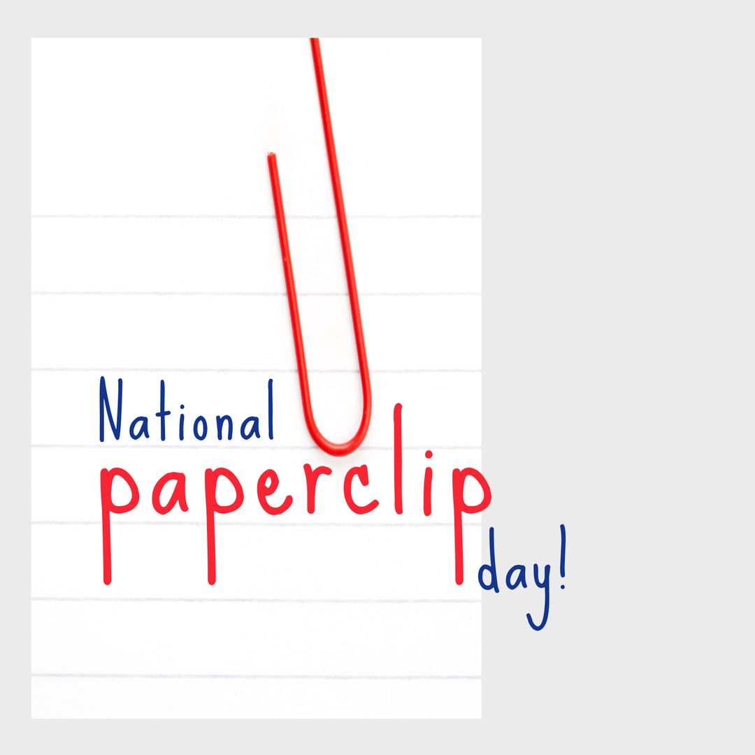 National Paperclip Day Celebration Poster Design