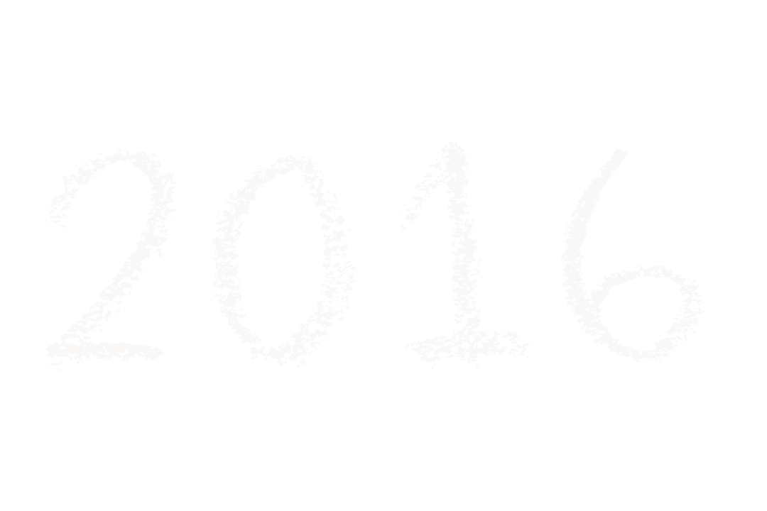 2016 Number Design on Transparent Background Digital PNG