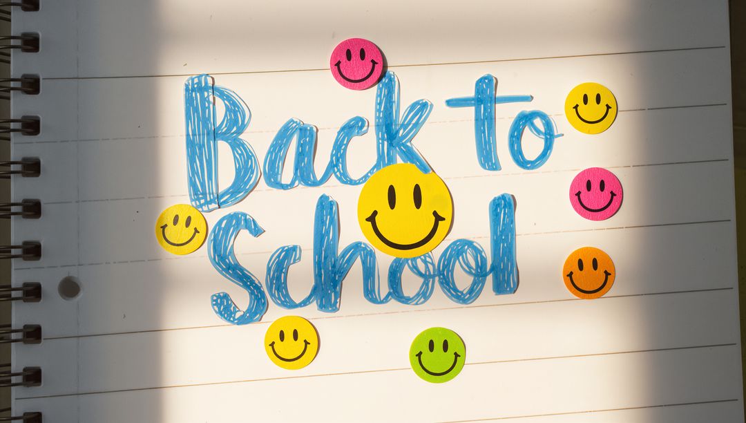 Back to School Notepad with Smiley Face Stickers