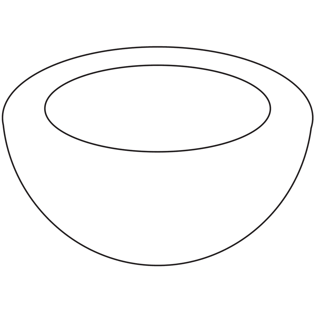 Minimalistic White Bowl on Transparent Background for Food Concepts