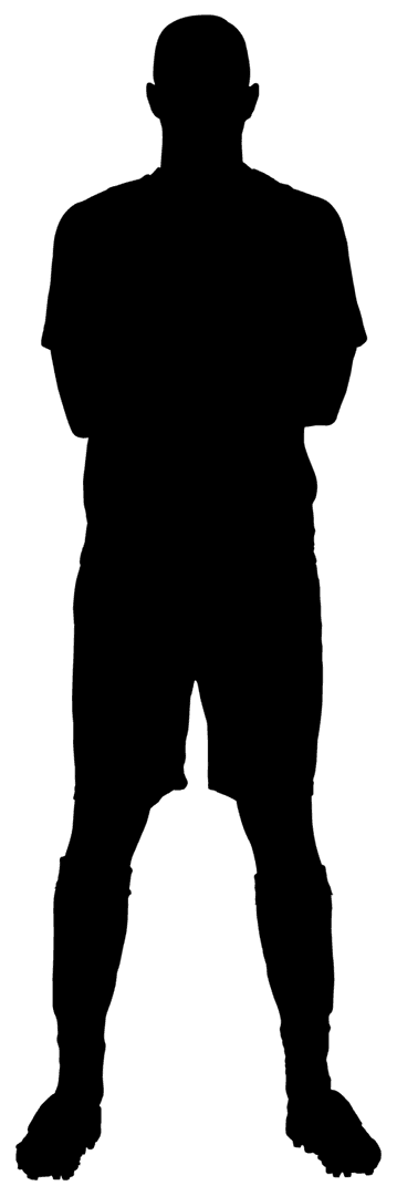 Transparent Football Player Silhouette in Action Posse