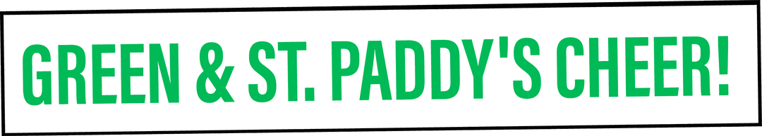 Transparent Banner Celebrating St. Patrick's Day with Green Text